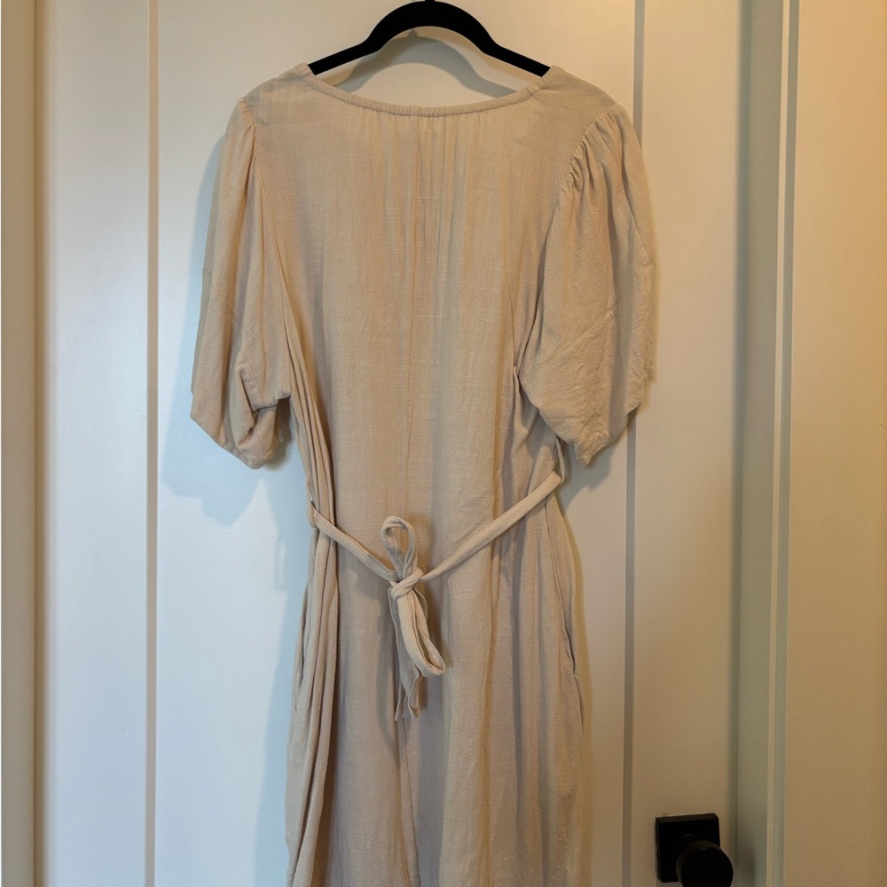 OAK + FORT Short Sleeve Dress with Belt - Picture 3 of 7